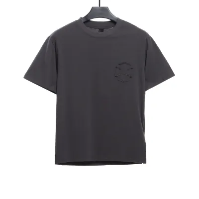 Chrome Hearts distressed cross logo short sleeves grey 02