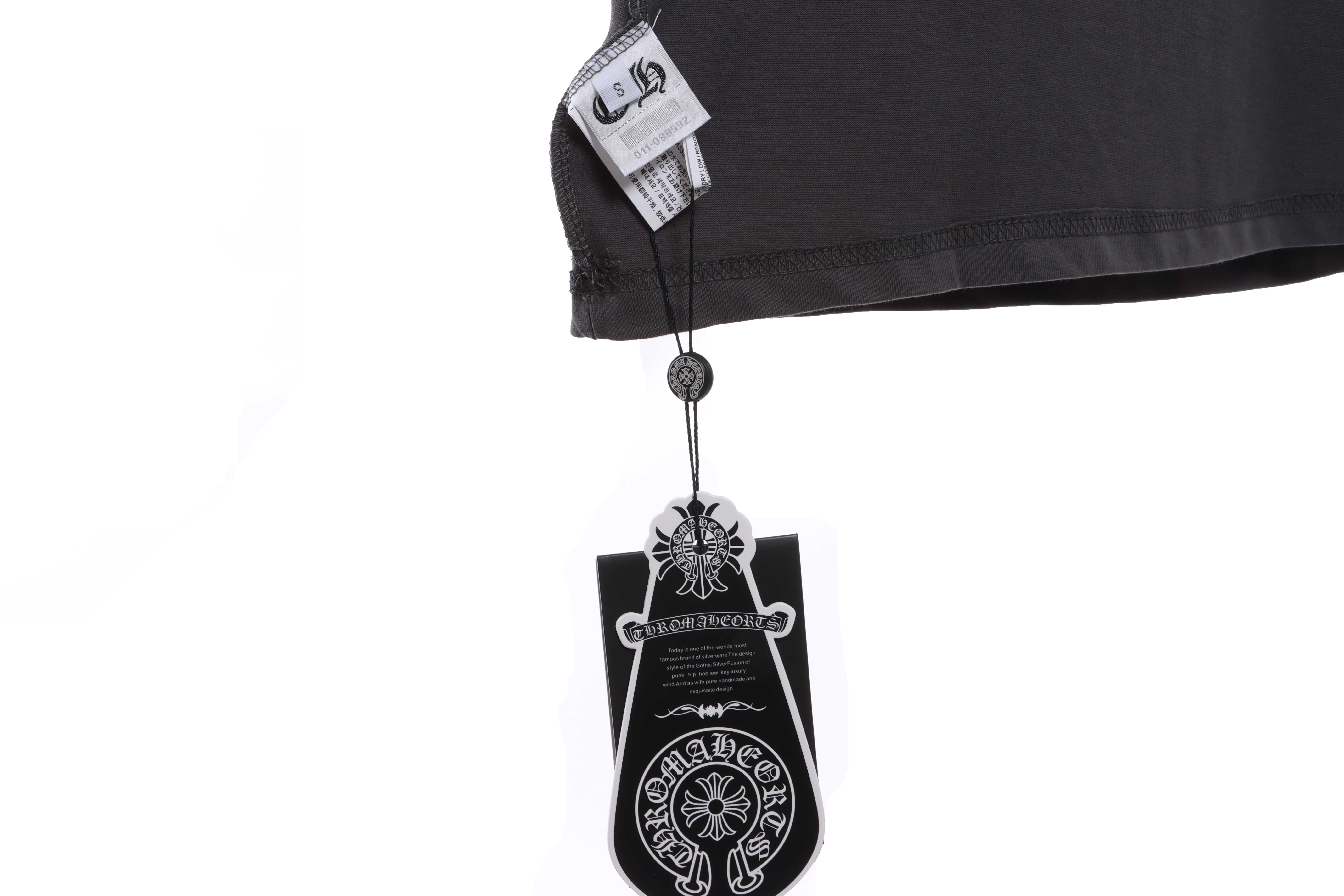 Chrome Hearts distressed cross logo short sleeves grey