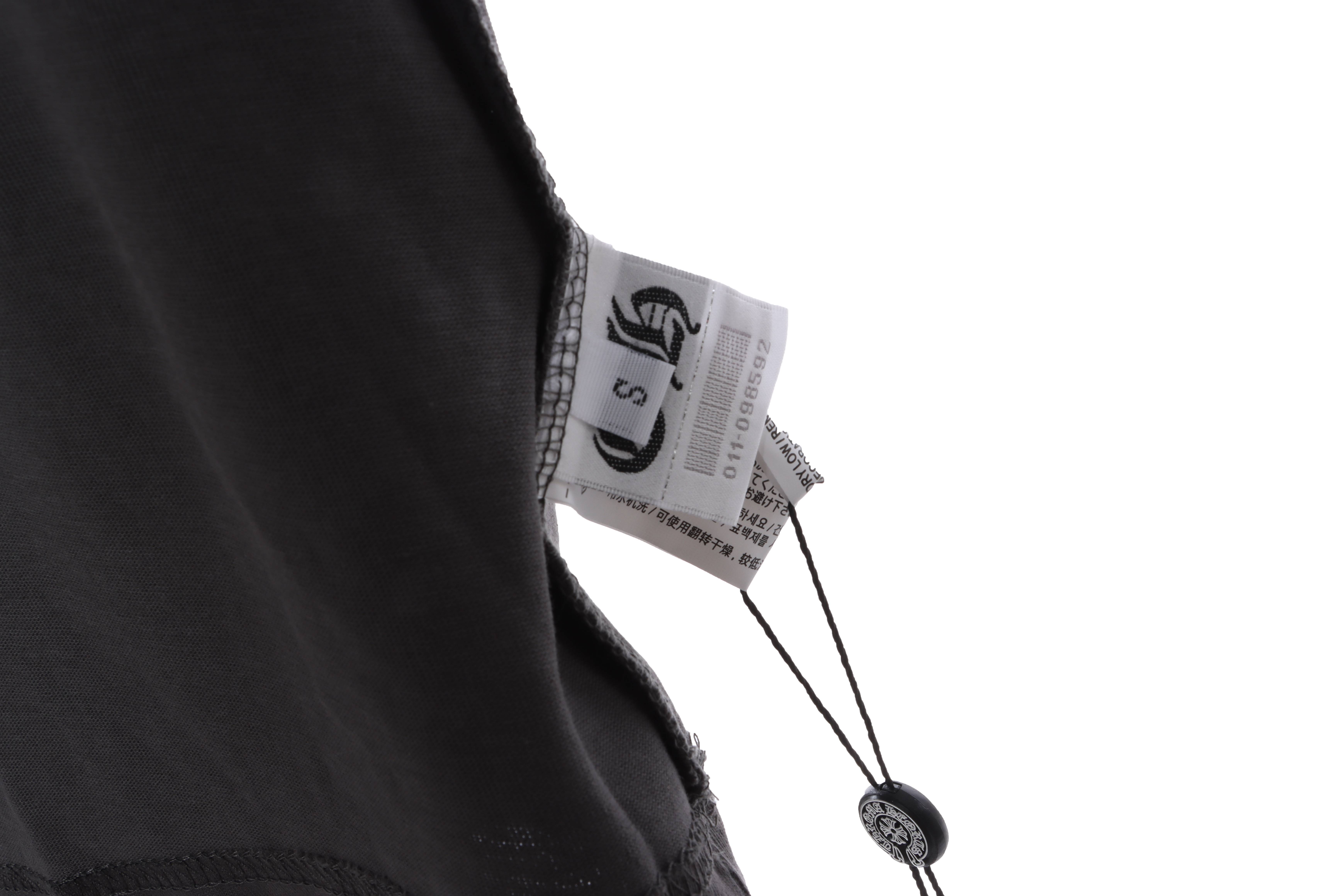 Chrome Hearts distressed cross logo short sleeves grey