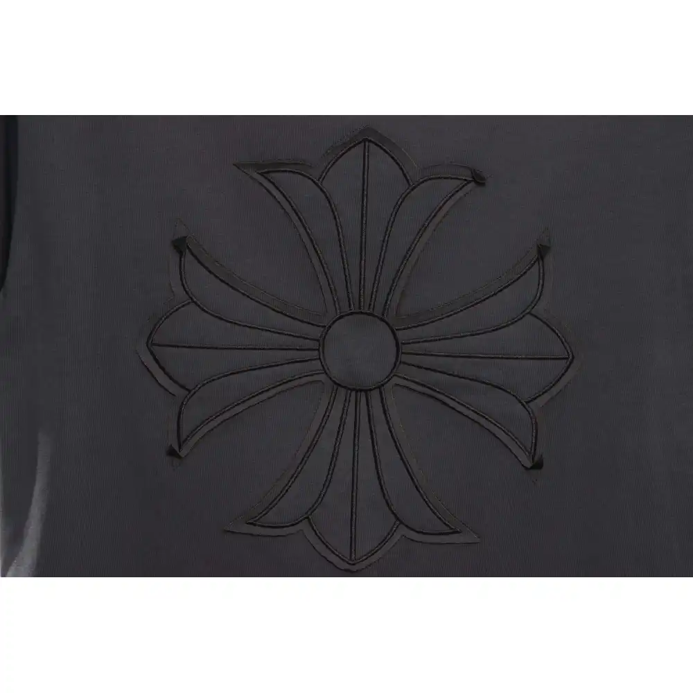 Chrome Hearts distressed cross logo short sleeves grey