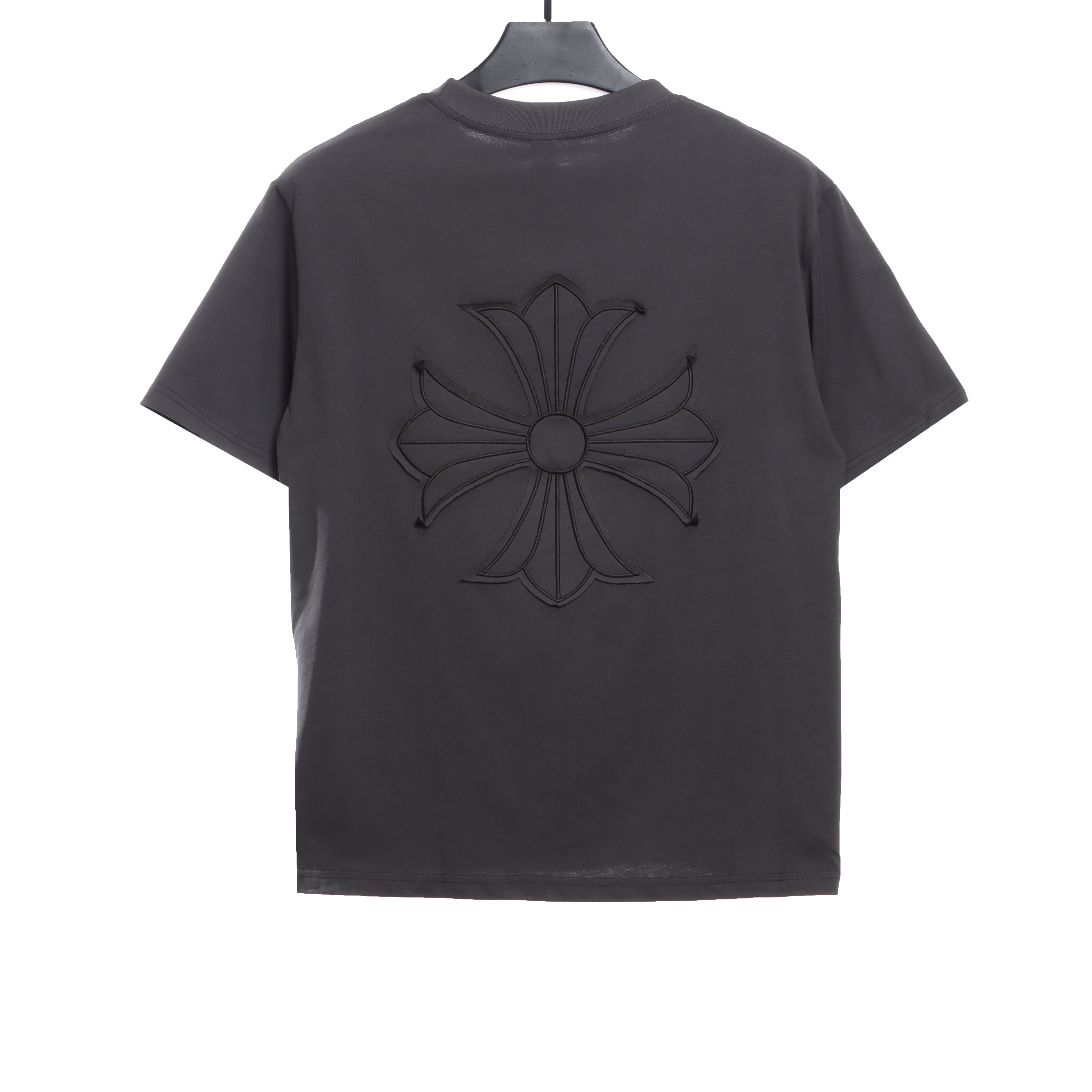 Chrome Hearts distressed cross logo short sleeves grey