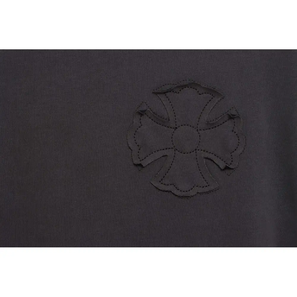 Chrome Hearts distressed cross logo short sleeves grey
