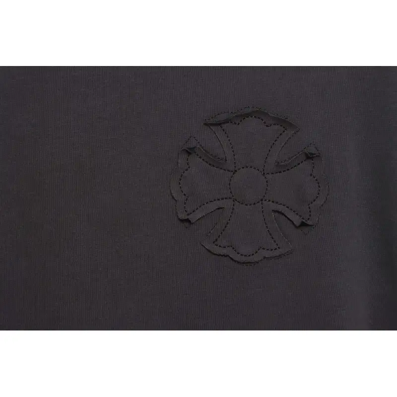 Chrome Hearts distressed cross logo short sleeves grey