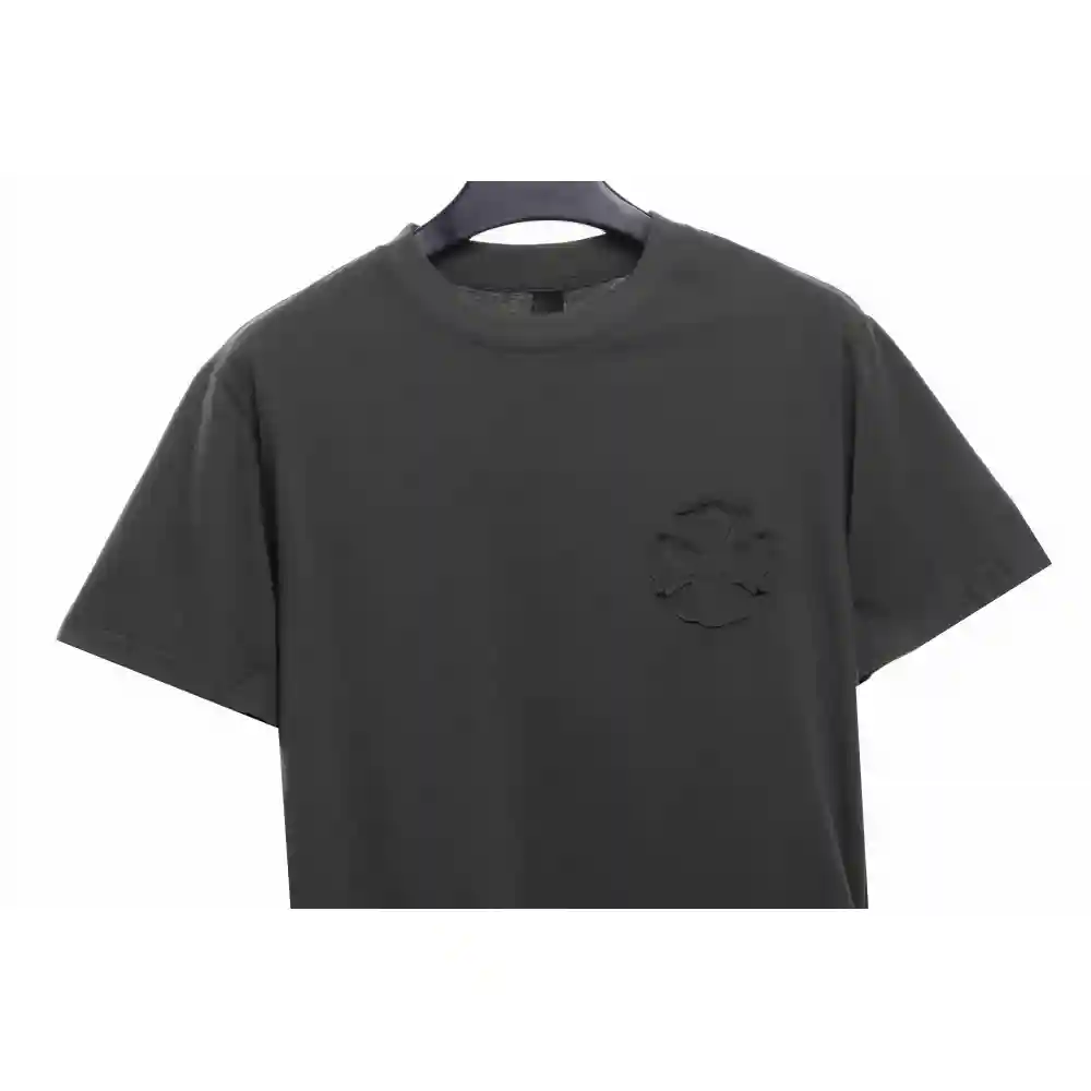 Chrome Hearts distressed cross logo short sleeves grey