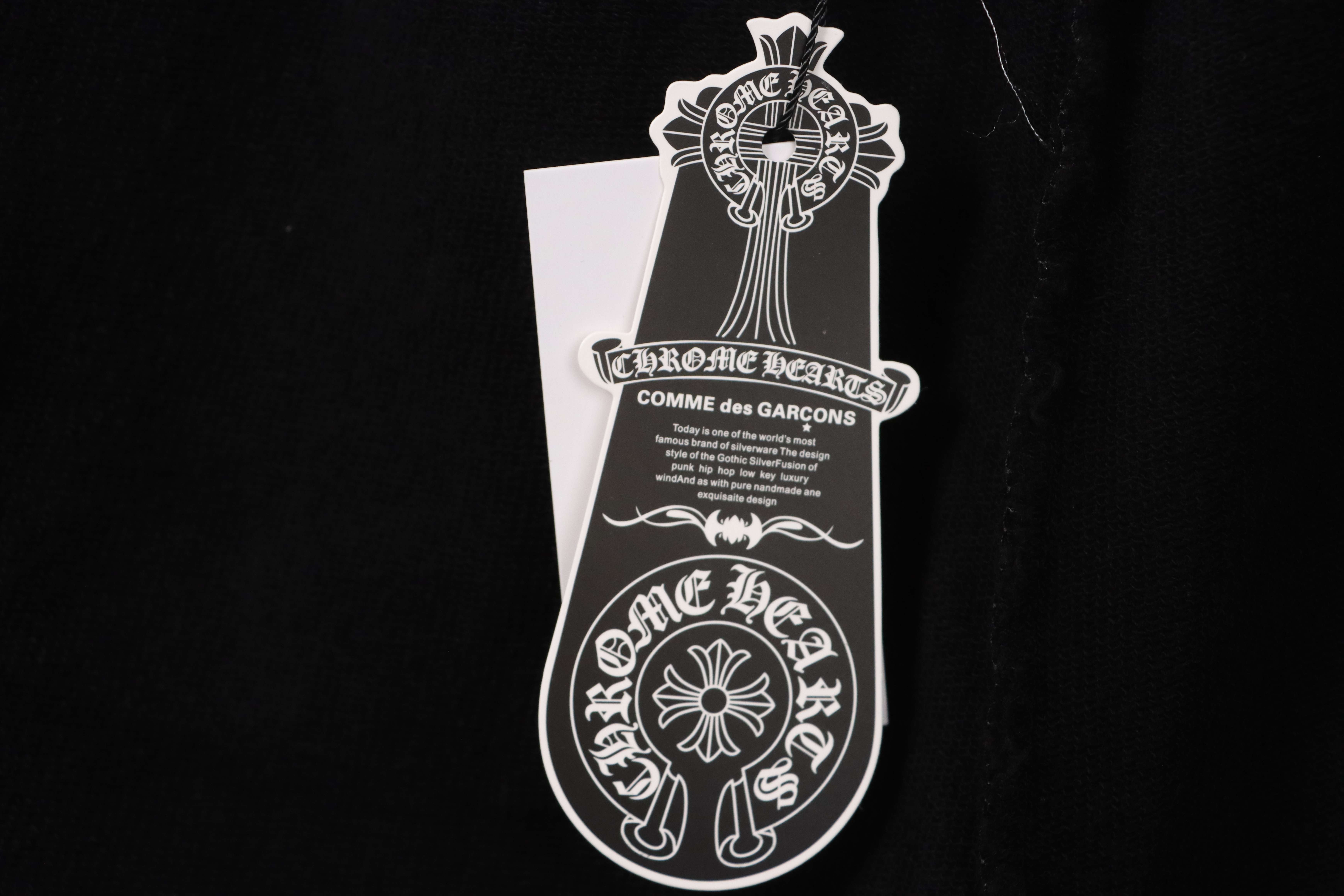 Chrome Hearts Distressed Patch Horseshoe Cross Shorts Black