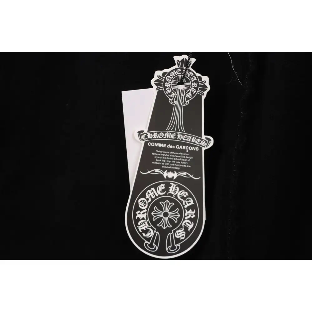 Chrome Hearts Distressed Patch Horseshoe Cross Shorts Black
