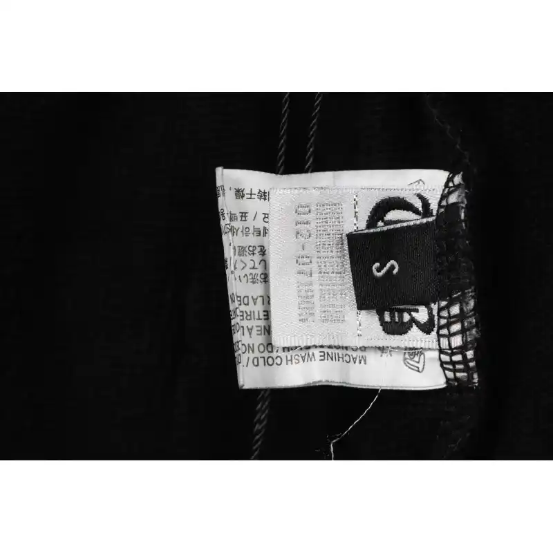 Chrome Hearts Distressed Patch Horseshoe Cross Shorts Black