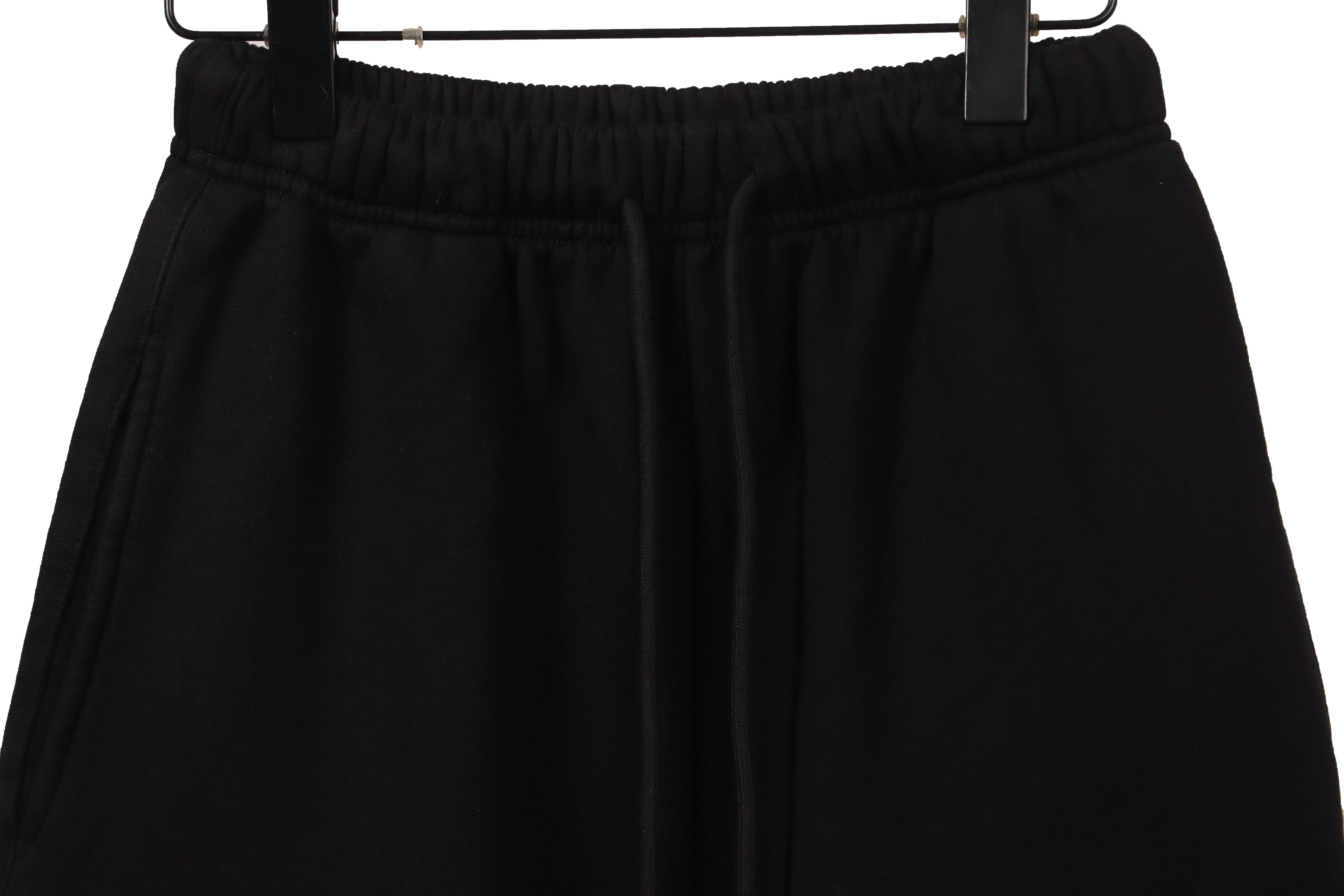 Chrome Hearts Distressed Patch Horseshoe Cross Shorts Black