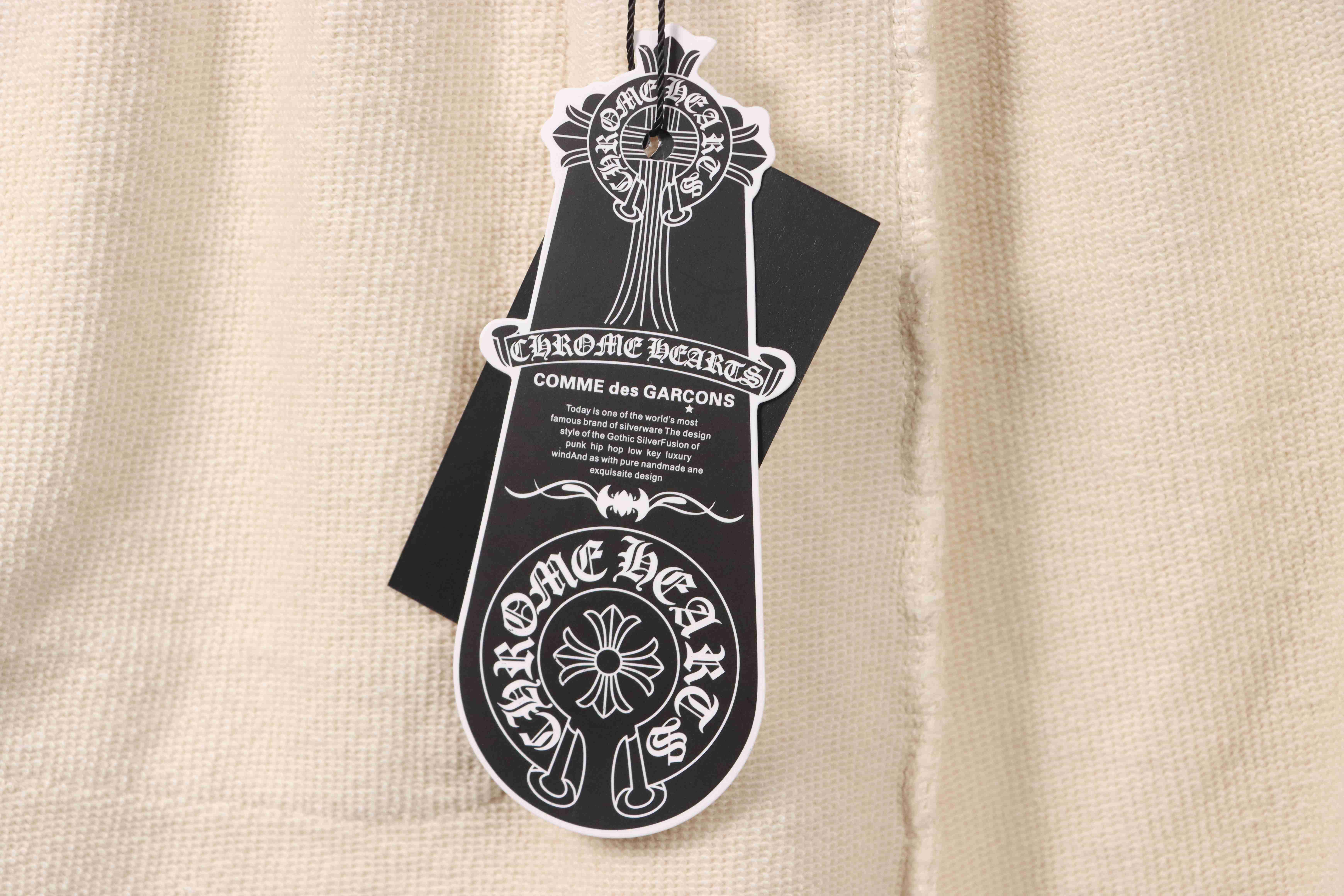 Chrome Hearts Distressed Patch Horseshoe Cross Shorts White