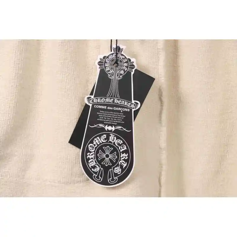 Chrome Hearts Distressed Patch Horseshoe Cross Shorts White