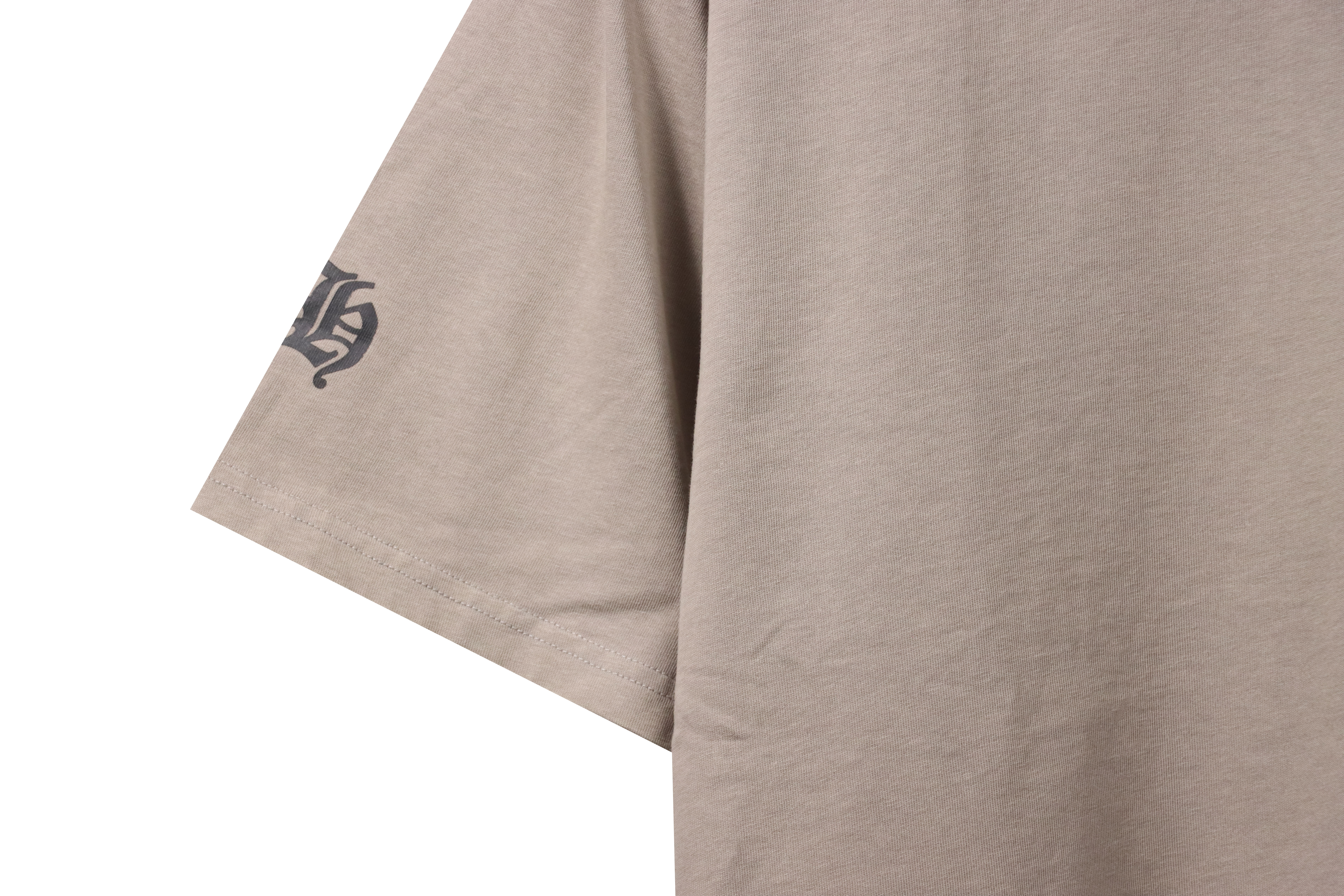 Chrome Hearts Distressed Washed Sanskrit Cross Short Sleeve Grey