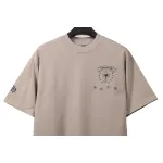 Chrome Hearts Distressed Washed Sanskrit Cross Short Sleeve Grey