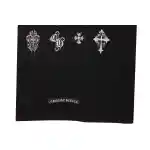 Chrome Hearts distressed washed Sanskrit cross short sleeves black