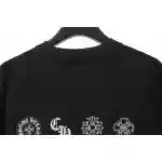 Chrome Hearts distressed washed Sanskrit cross short sleeves black