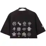 Chrome Hearts distressed washed Sanskrit cross short sleeves black
