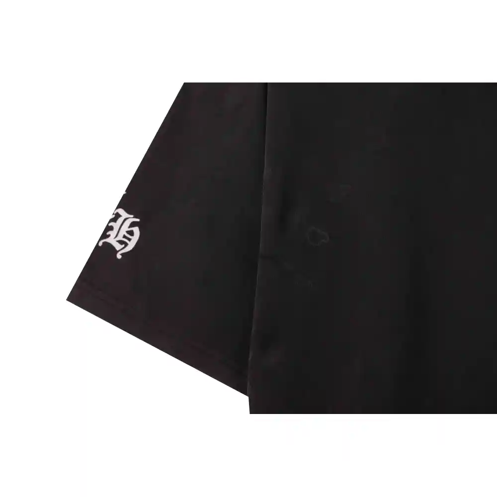 Chrome Hearts distressed washed Sanskrit cross short sleeves black