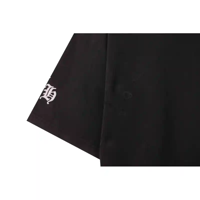 Chrome Hearts distressed washed Sanskrit cross short sleeves black