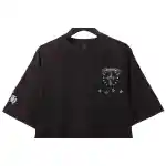Chrome Hearts distressed washed Sanskrit cross short sleeves black