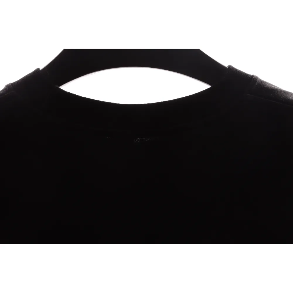 Chrome Hearts distressed washed silver horseshoe short sleeves black