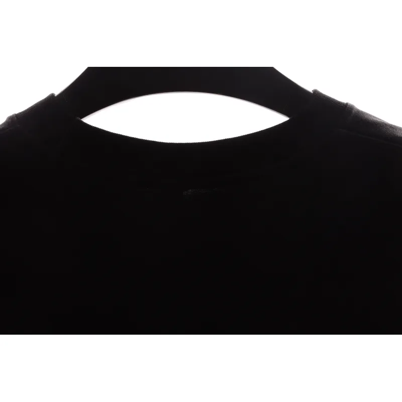 Chrome Hearts distressed washed silver horseshoe short sleeves black