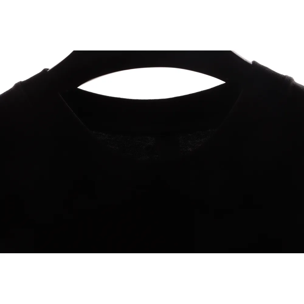 Chrome Hearts distressed washed silver horseshoe short sleeves black