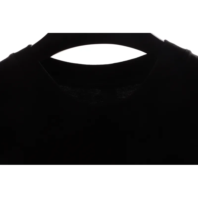 Chrome Hearts distressed washed silver horseshoe short sleeves black