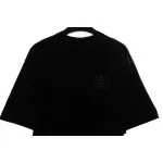 Chrome Hearts distressed washed silver horseshoe short sleeves black