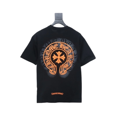 Chrome Hearts Double Shadow Horseshoe Print Short Sleeve Black 02