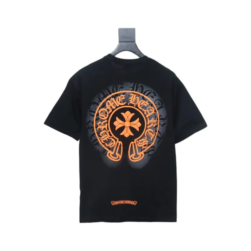 Chrome Hearts Double Shadow Horseshoe Print Short Sleeve Black