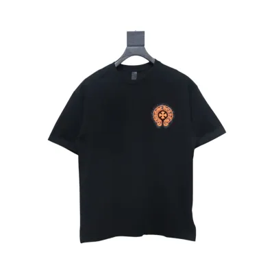 Chrome Hearts Double Shadow Horseshoe Print Short Sleeve Black 01