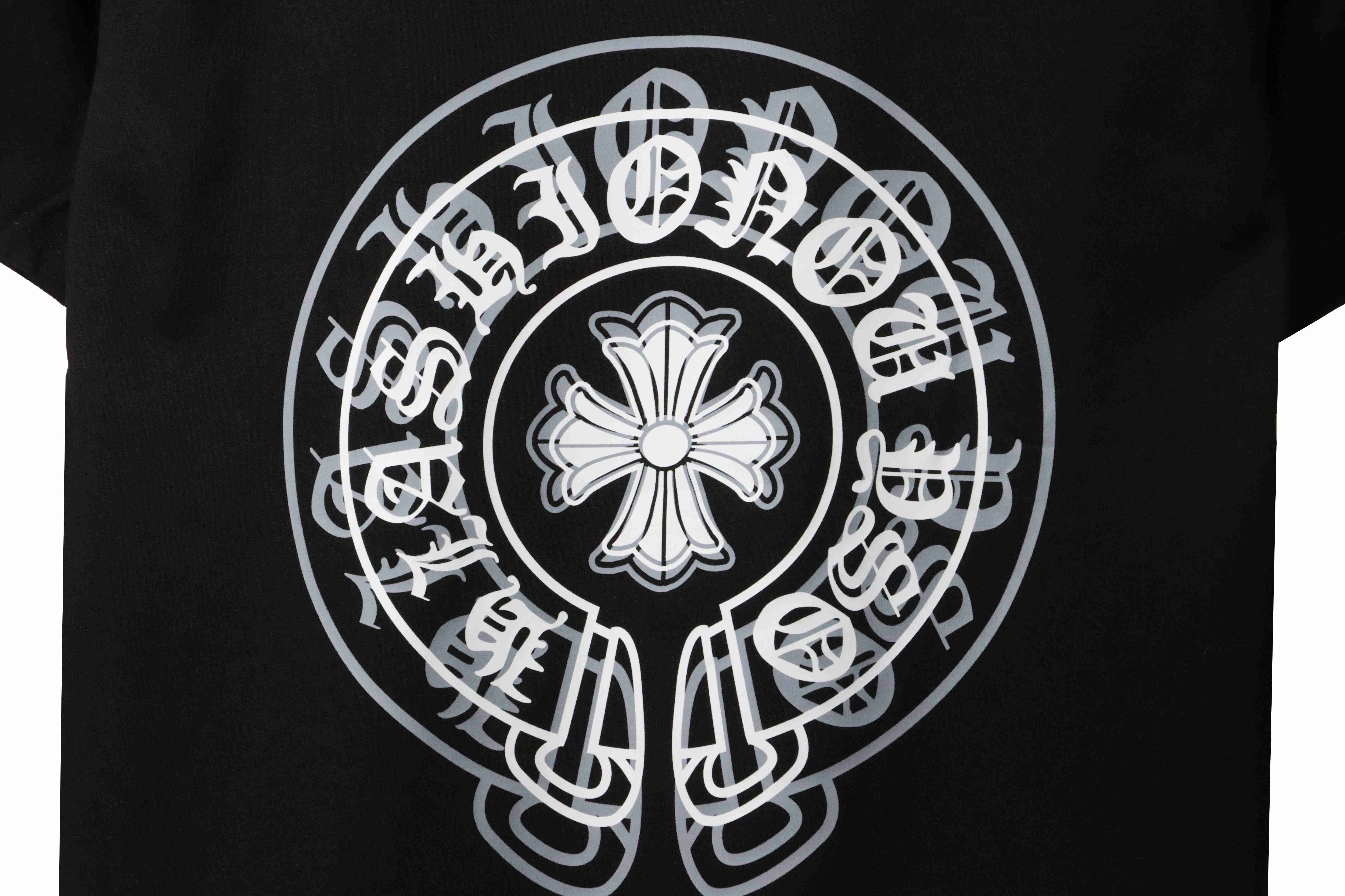 Chrome Hearts Dream Double Shadow Horseshoe Short Sleeve Black