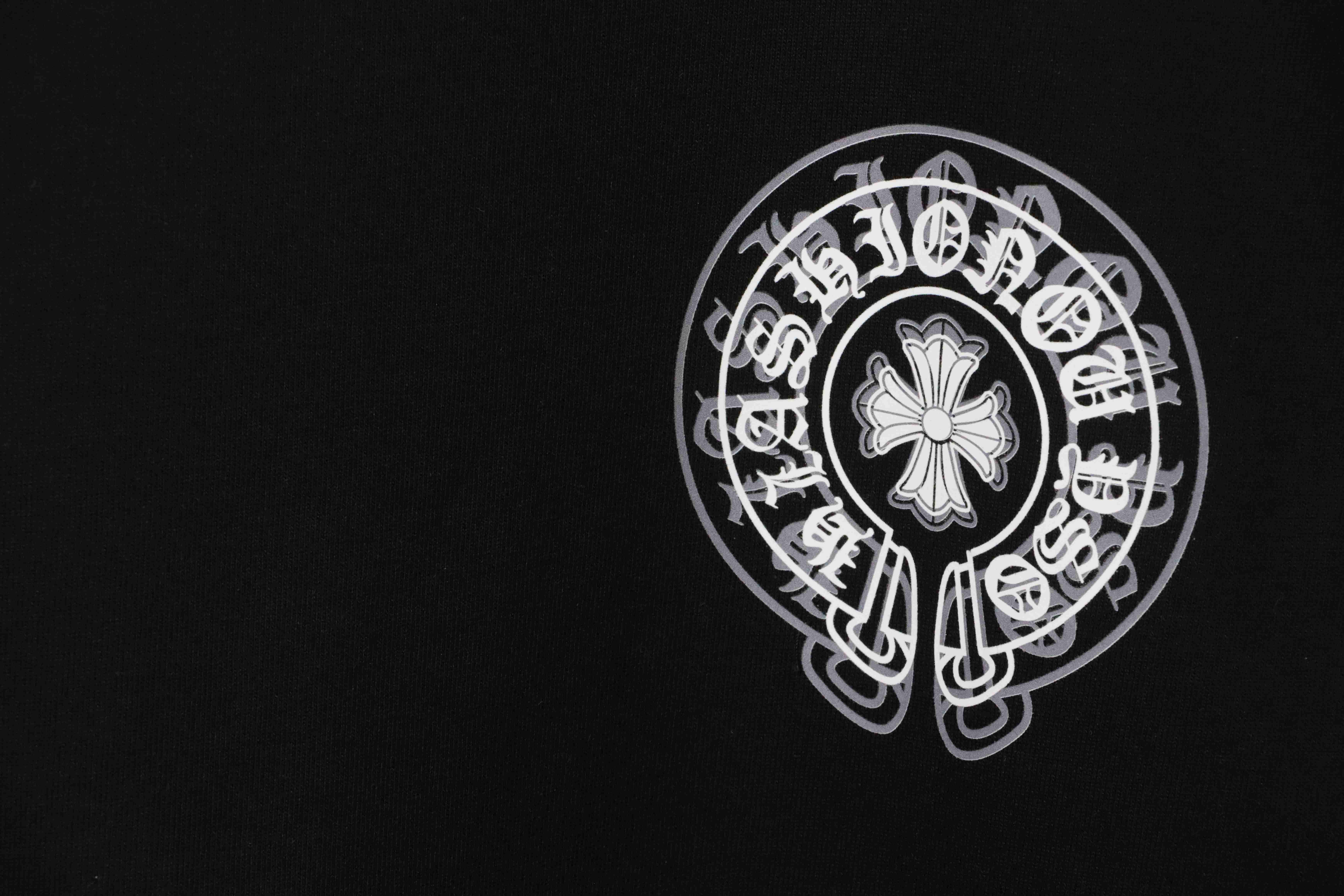 Chrome Hearts Dream Double Shadow Horseshoe Short Sleeve Black