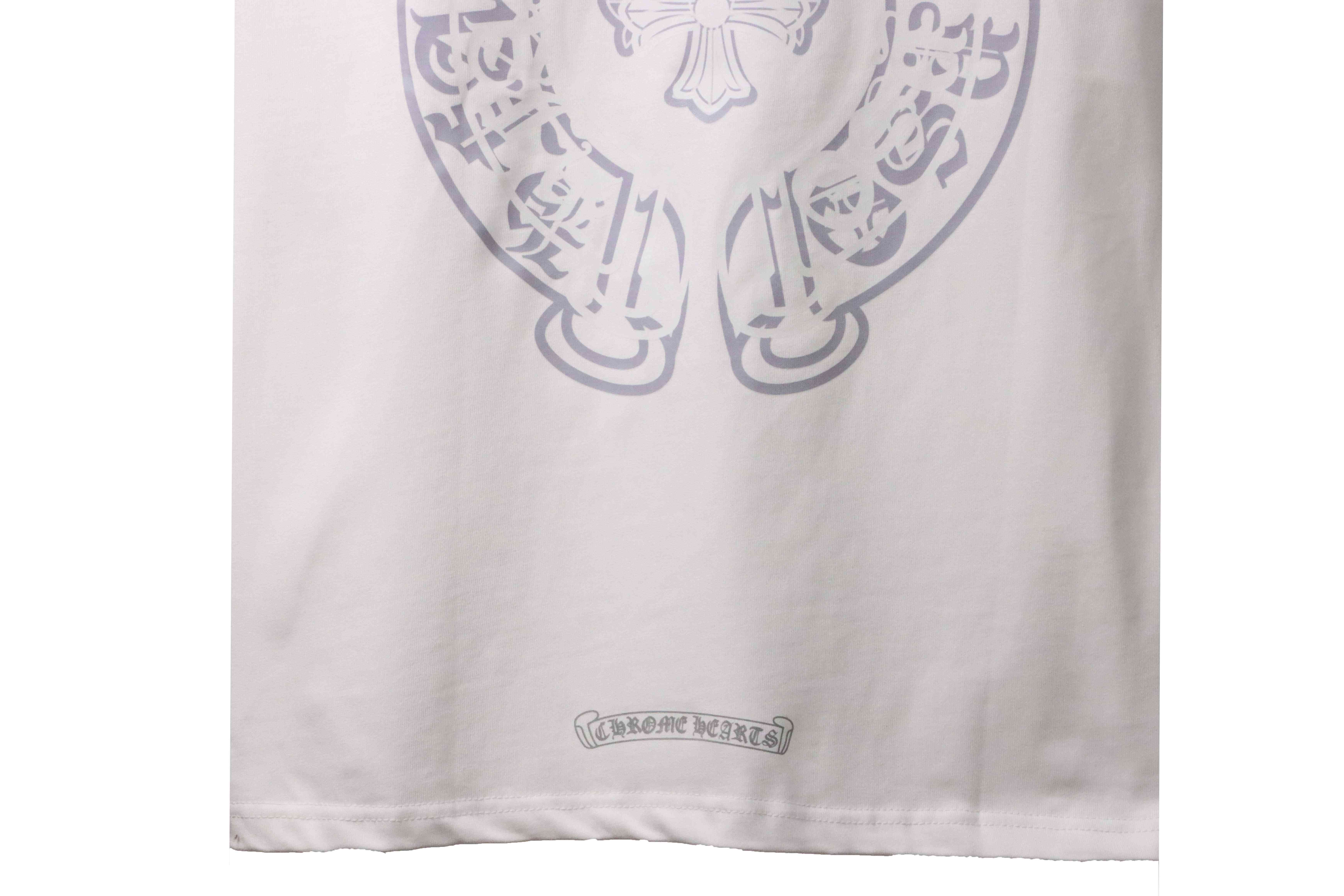 Chrome Hearts Dream Double Shadow Horseshoe Short Sleeve White