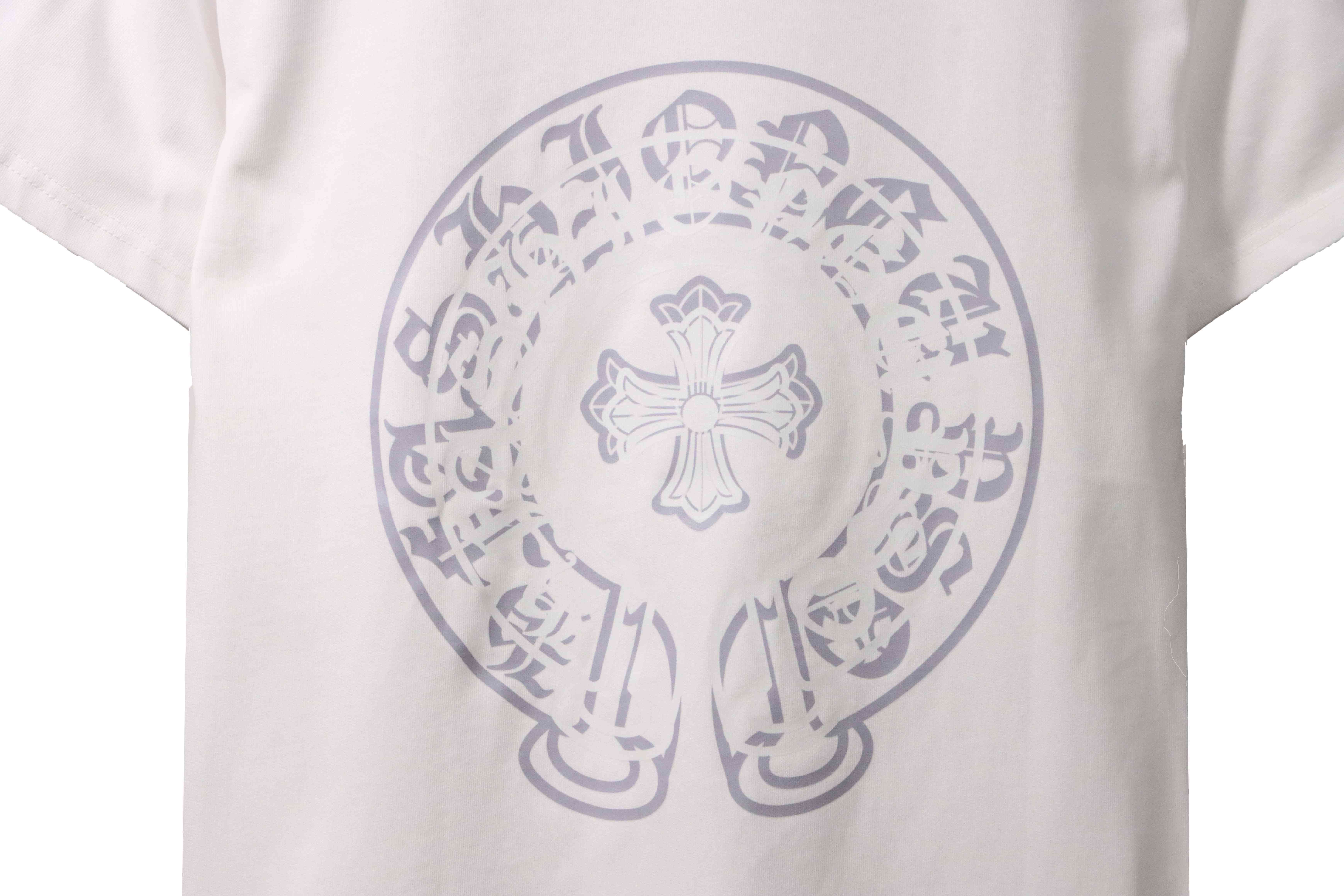 Chrome Hearts Dream Double Shadow Horseshoe Short Sleeve White