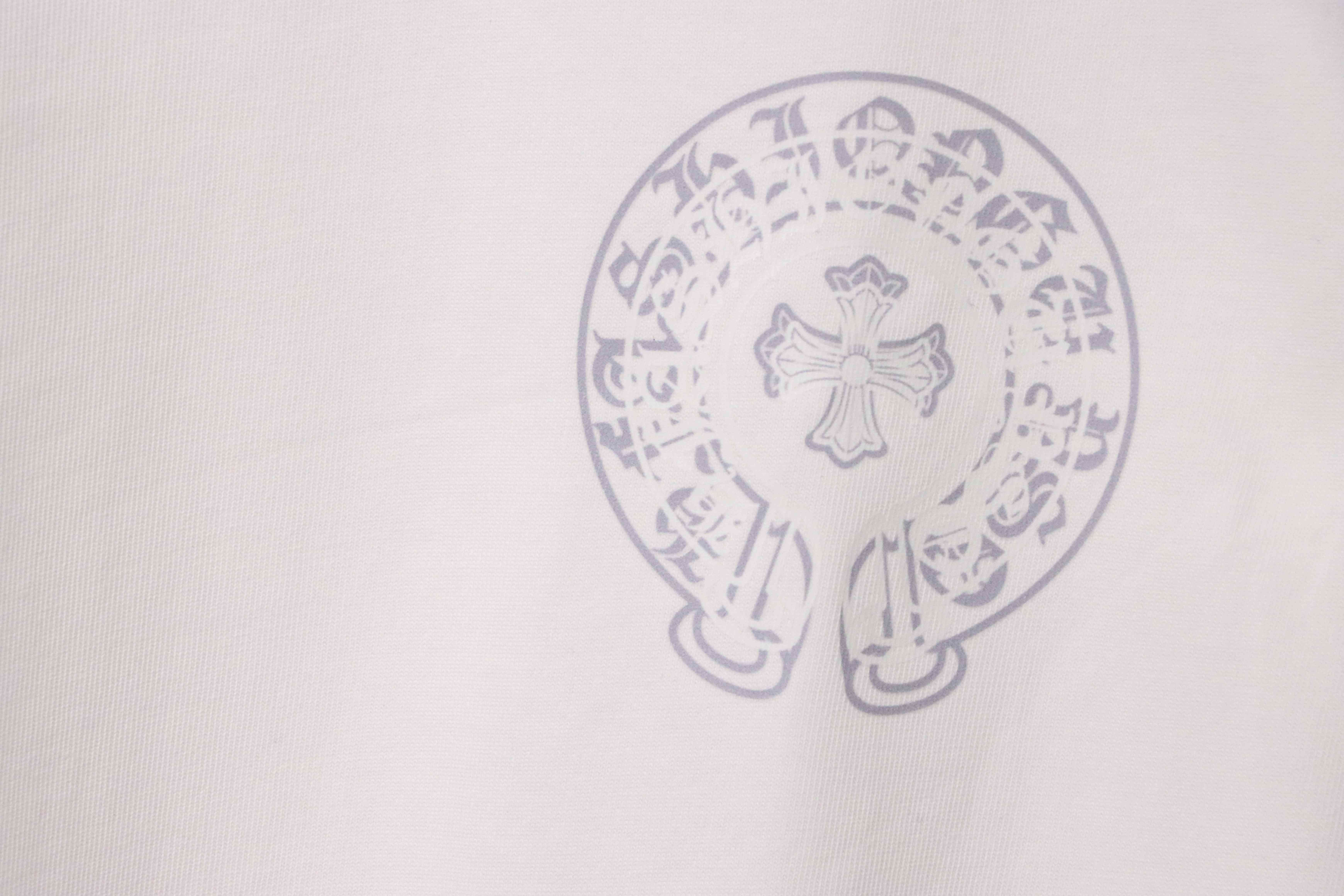 Chrome Hearts Dream Double Shadow Horseshoe Short Sleeve White