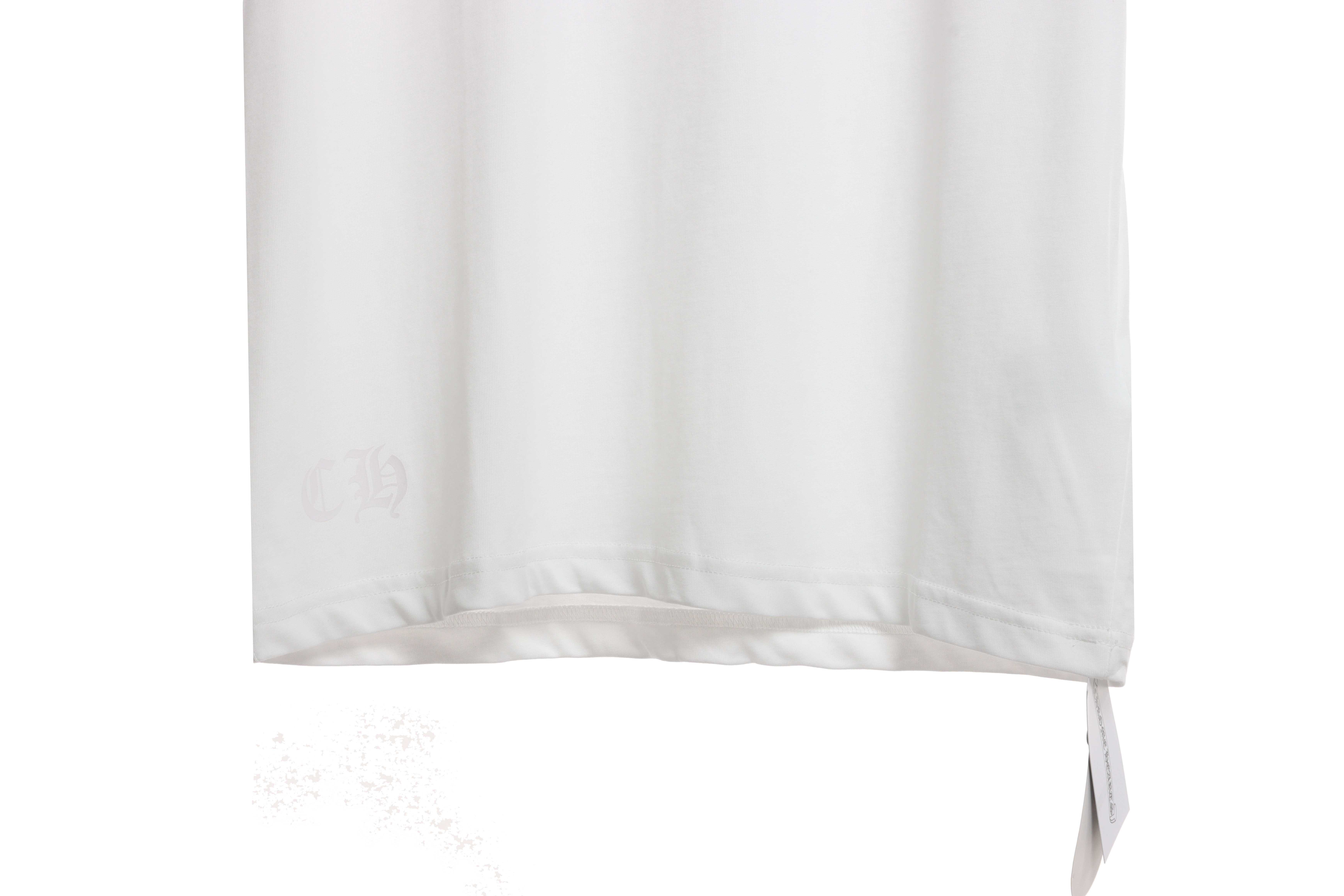 Chrome Hearts Fluid Sanskrit Large Cross Short Sleeve White