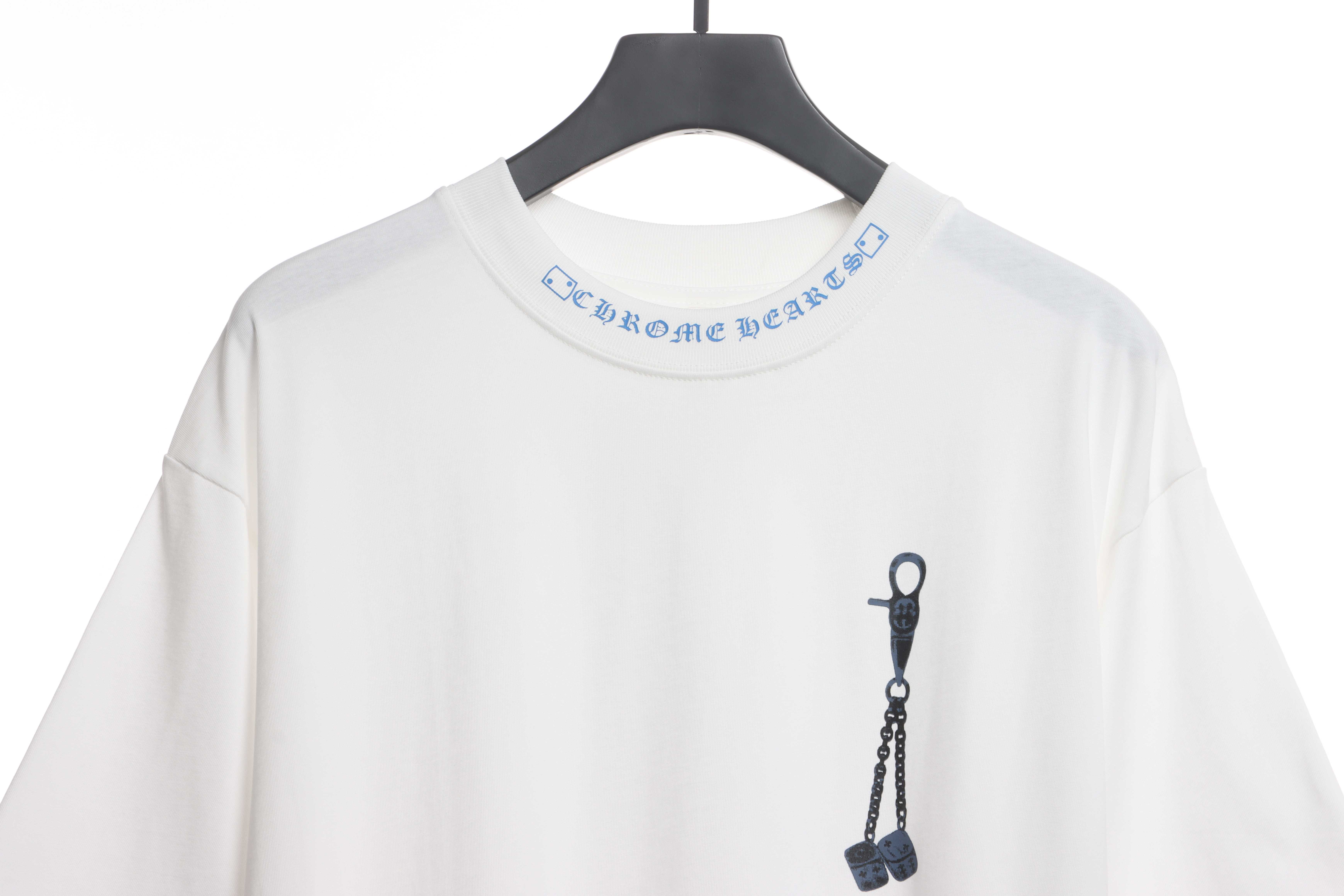 Chrome Hearts Fluid Sanskrit Large Cross Short Sleeve White