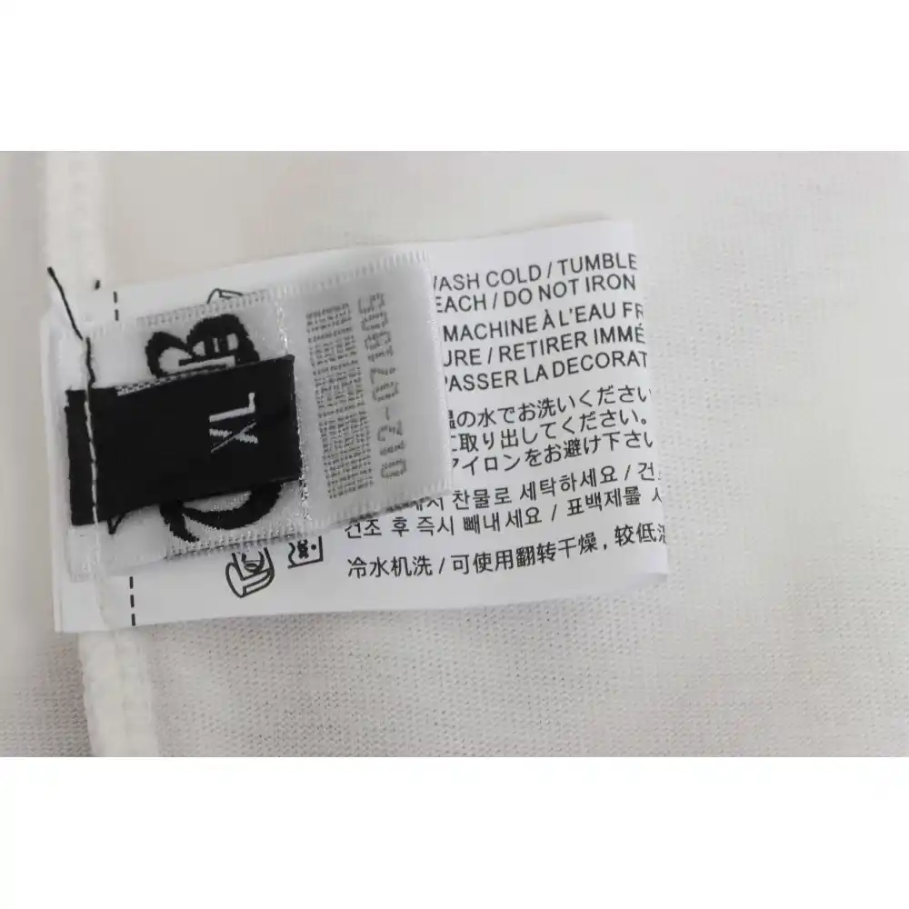 Chrome Hearts Fluid Sanskrit Large Cross Short Sleeve White