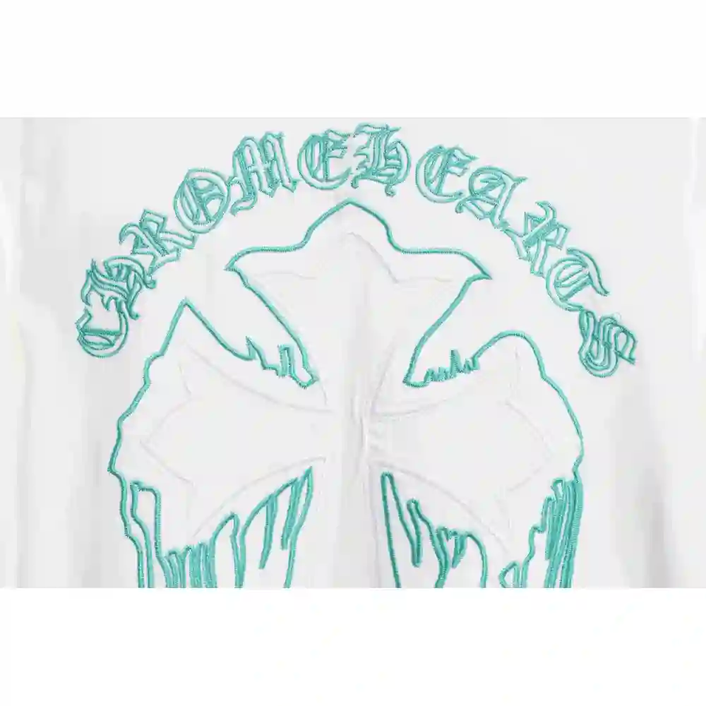 Chrome Hearts Fluid Sanskrit Large Cross Short Sleeve White