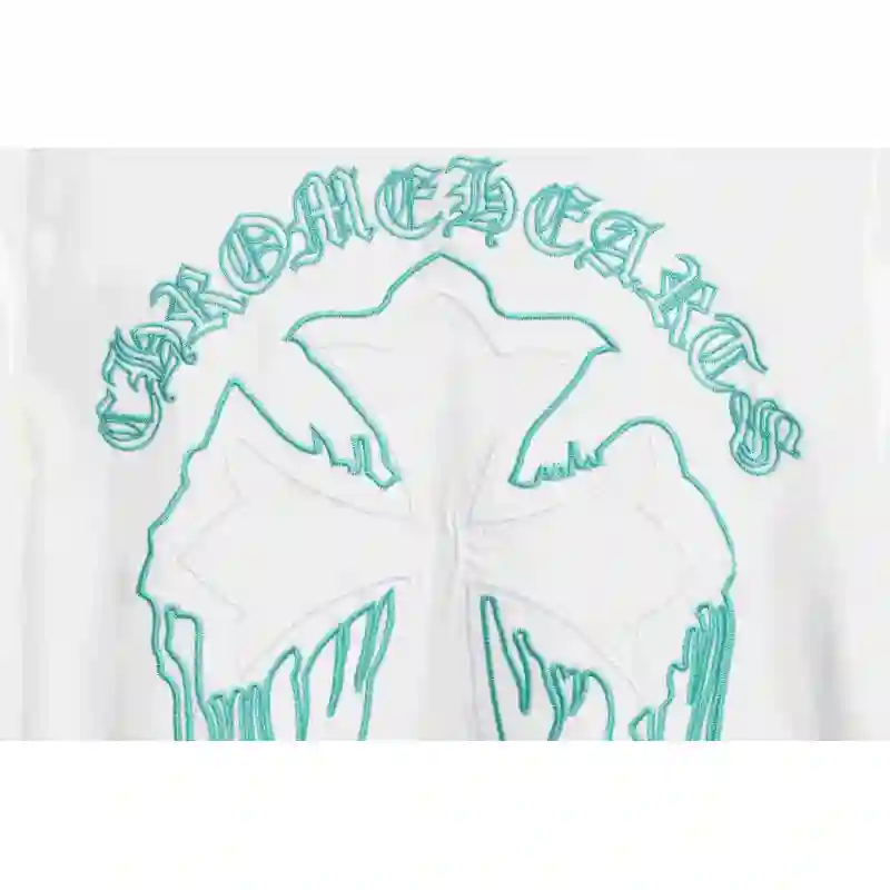 Chrome Hearts Fluid Sanskrit Large Cross Short Sleeve White