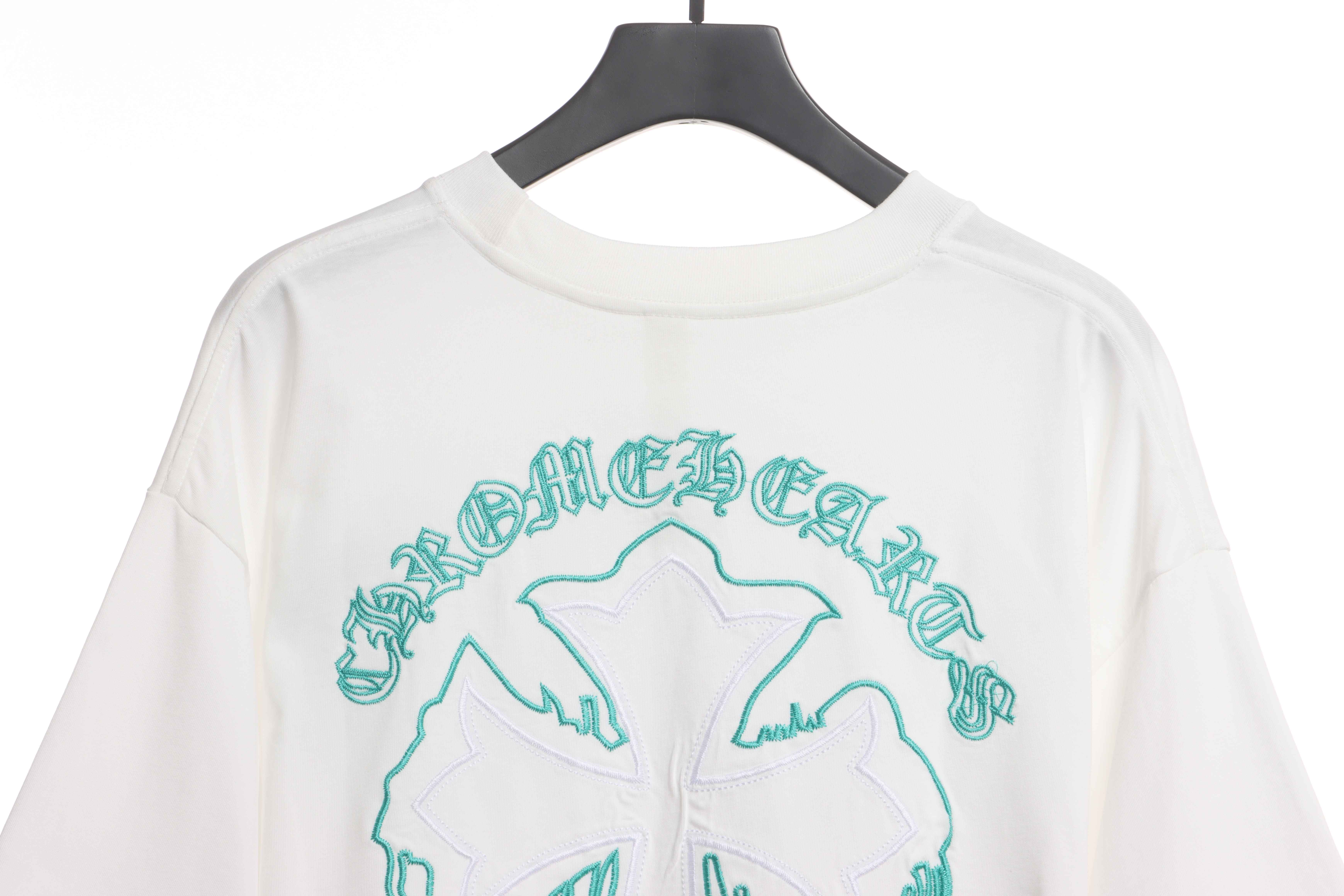 Chrome Hearts Fluid Sanskrit Large Cross Short Sleeve White