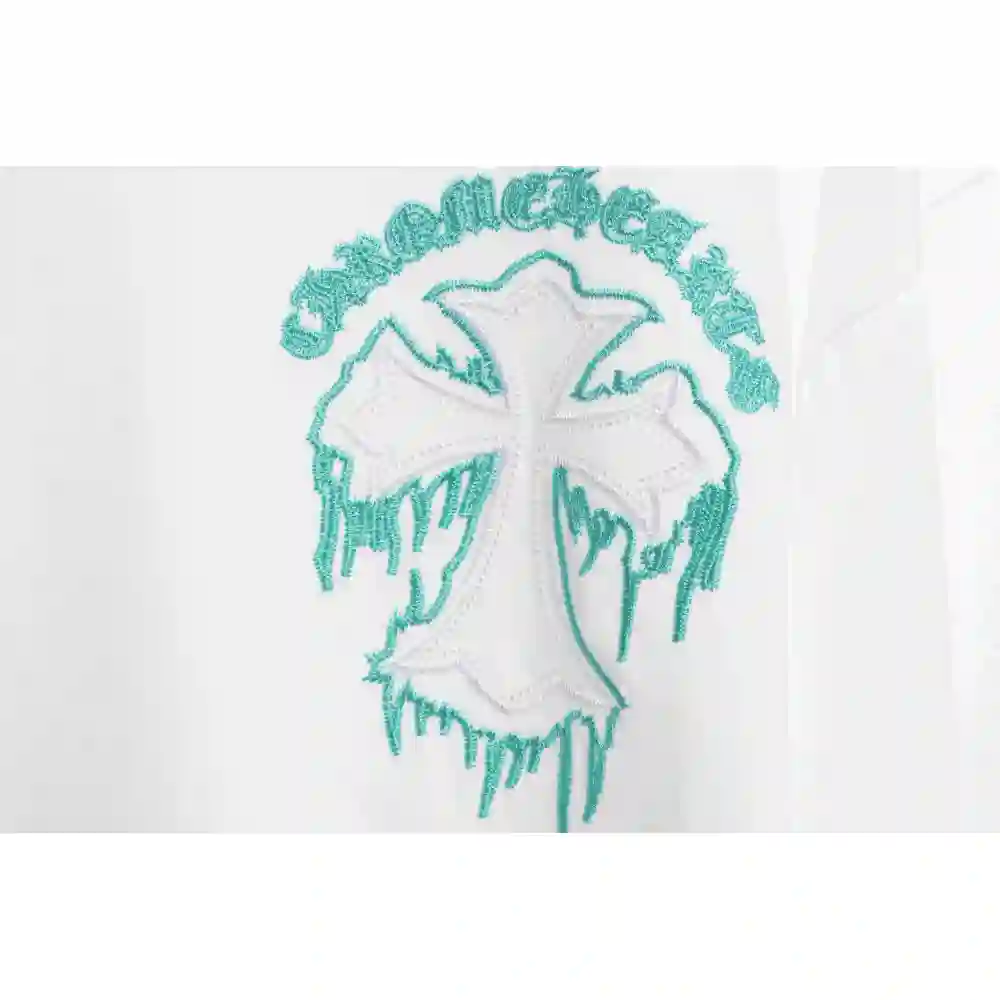Chrome Hearts Fluid Sanskrit Large Cross Short Sleeve White