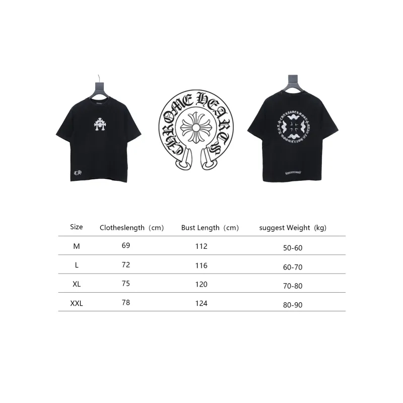 Chrome Hearts Heavy Embroidery Spray Monkey Distressed Short Sleeve Black