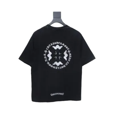 Chrome Hearts Heavy Embroidery Spray Monkey Distressed Short Sleeve Black 02