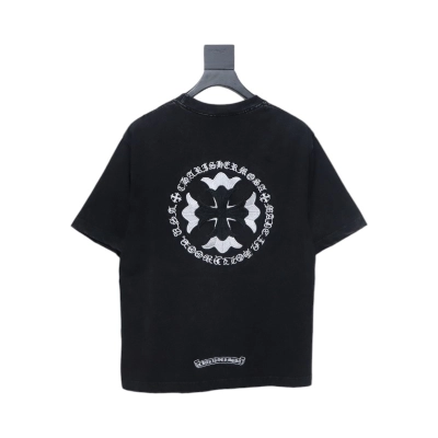 Chrome Hearts Heavy Embroidery Spray Monkey Distressed Short Sleeve Black 02