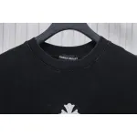 Chrome Hearts Heavy Embroidery Spray Monkey Distressed Short Sleeve Black