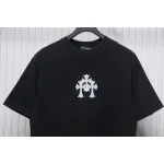 Chrome Hearts Heavy Embroidery Spray Monkey Distressed Short Sleeve Black