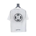 Chrome Hearts Heavy Embroidery Spray Monkey Distressed Short Sleeve White