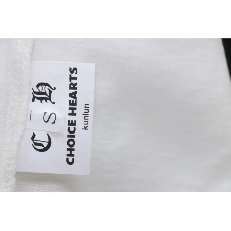 Chrome Hearts Heavy Embroidery Spray Monkey Distressed Short Sleeve White