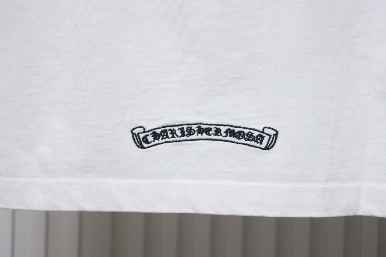 Chrome Hearts Heavy Embroidery Spray Monkey Distressed Short Sleeve White